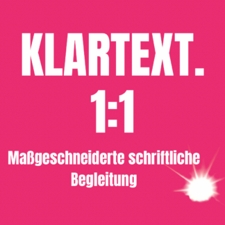 1:1 KLARTEXT. Schriftliche Begleitung eines Mentalogs